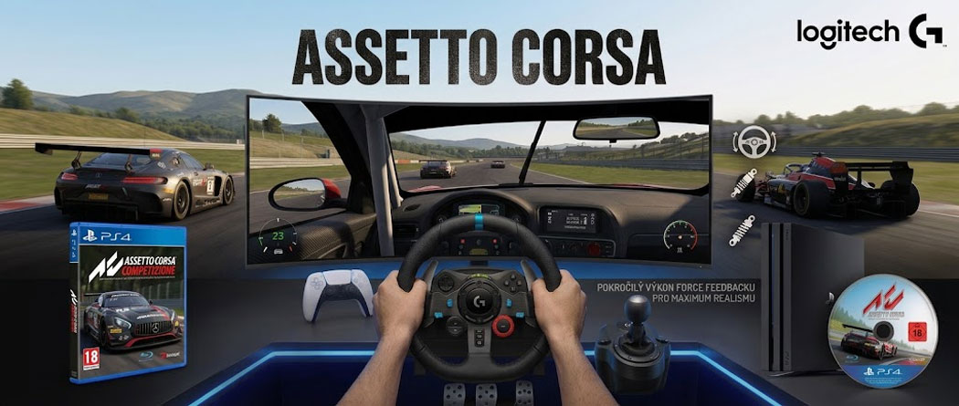 Asseto Corsa PS4 auto simulátor na volant