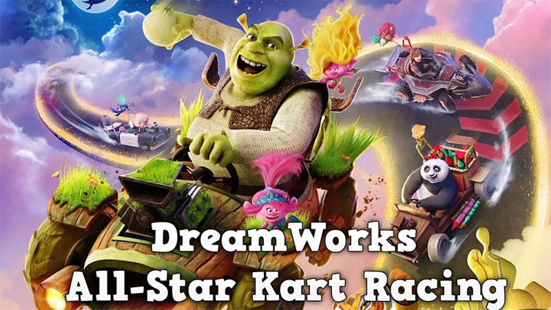 DreamWorks All-Star Kart Racing závodní dětská hra s motokárami na Playstation 4 DreamWorks All-Star Kart Racing závodní dětská hra s motokárami na Playstation 4