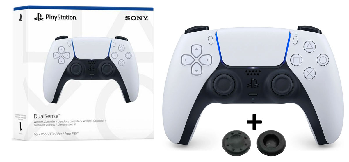 PS5 ovladač Dualsense v3 + zdarma 2 ks ochranné kloboučky