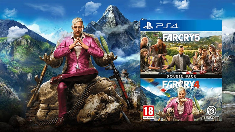 Far Cry 4 + Far Cry 5 - dvě PS4 hry s českými titulky Far Cry 4 + Far Cry 5 Double Pack - dvě hry na PS4 v češtině
