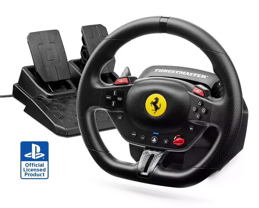 kvalitní volant s pedály na PS4 a PS5 - Ferrari 296GTB Edition od Thustmaster