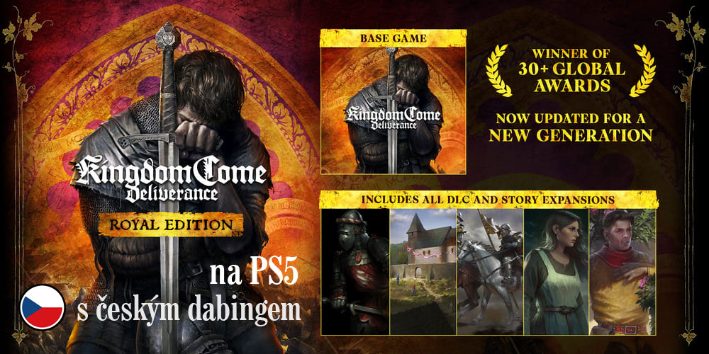 Kingdom Come Deliverance kompletní edice hra na Playstation 5 s českými titulky i CZ dabingem