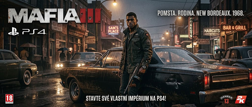 Mafia III PS4 hra v češtině Mafia III PS4 hra v češtině