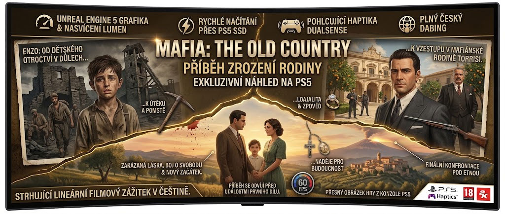 Mafia Old Country hra s profi českým dabingem na PS5
