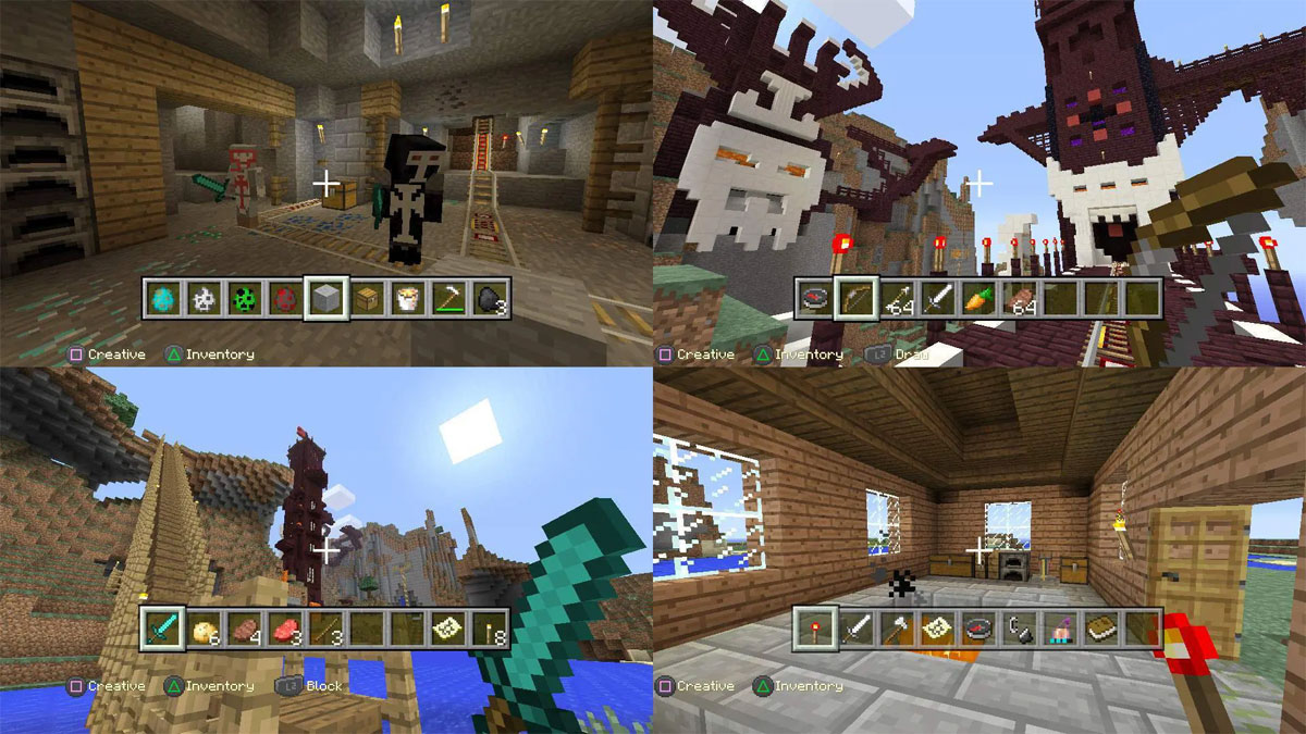 Minecraft na PS4 můžete hrát až ve 4 hráčích na jedné obrazovce