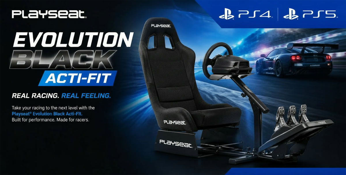 Playseat Evolution Black Acti-Fit kvalitní herní křeslo k volantu