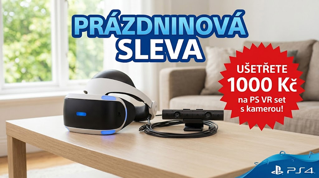 Playstation VR s kamerou na PS4 ve slevě