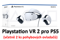 Playstation VR2 na PS5 se dvěmi pohybovými bezdrátovými VR Sense ovladači