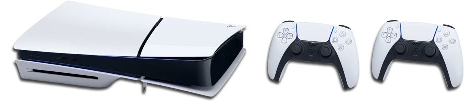 Playstation 5 Slim herní konzole se dvěma Dualsense PS5 ovladači