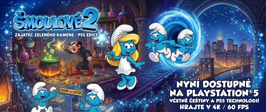 Šmoulové 2 Zajatec Zeleného Kamene PS5 hra v češtině