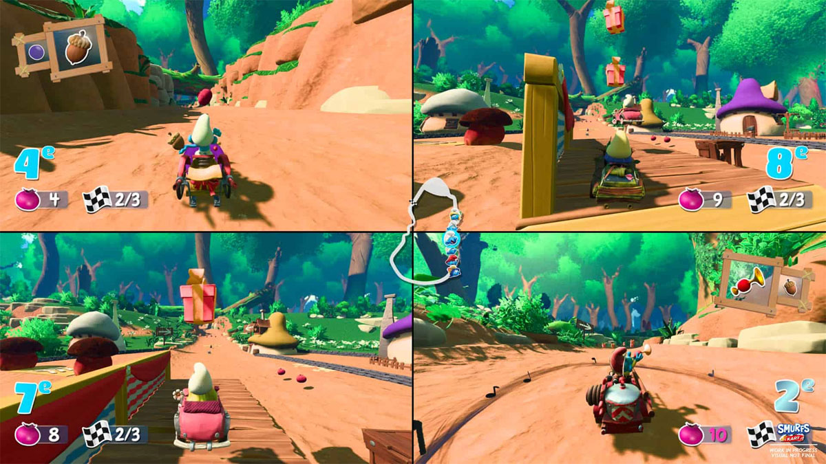 Smurfs Kart PS5 hra až pro 4 hráče na jedné obrazovce