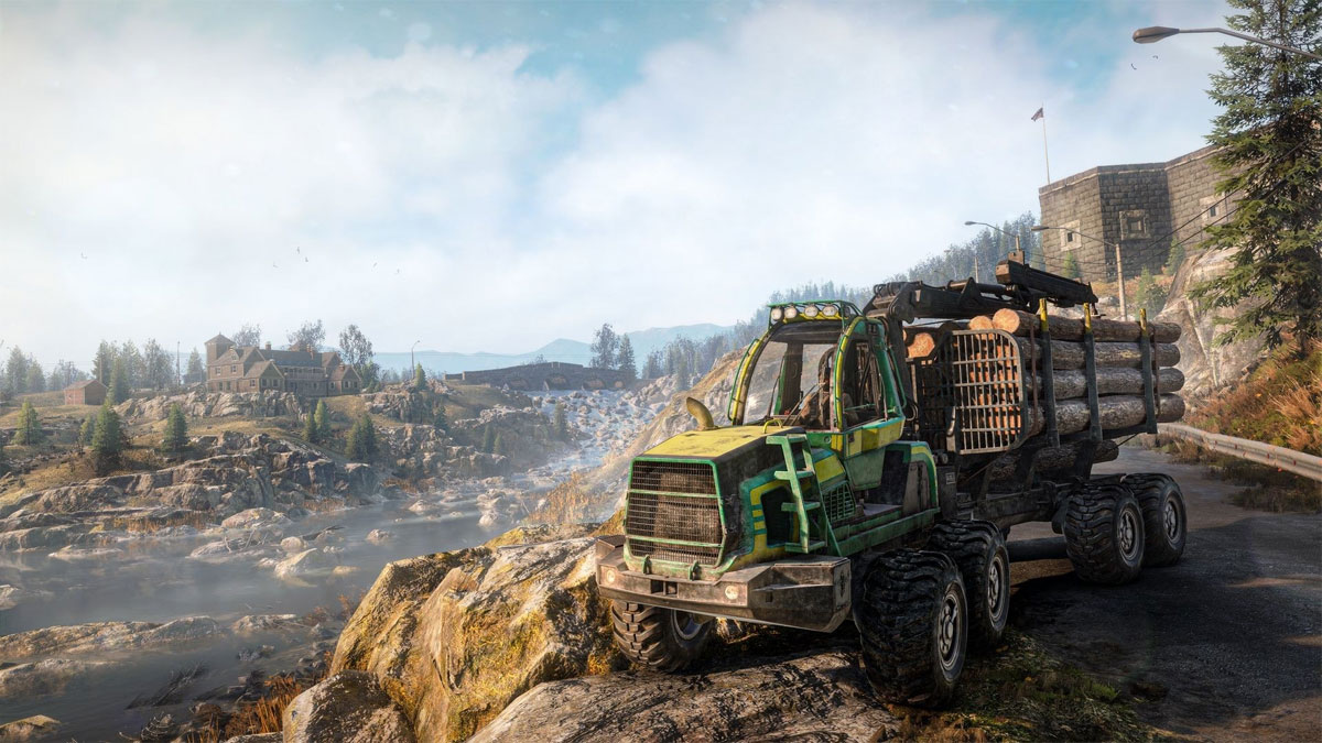 Snowrunner PS5 ofroad simulátor přepravy na Aljašce