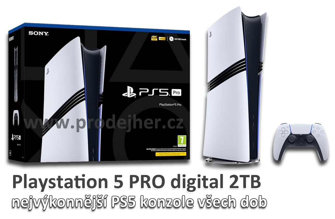 Playstation 5 PRO 2TB SSD bez optické mechaniky Playstation 5 PRO digital 2TB SSD - bez optické mechaniky