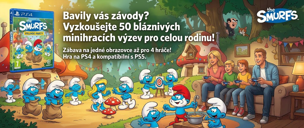 The Smurfs Village Party PS4 - 50 miniher se Šmouly