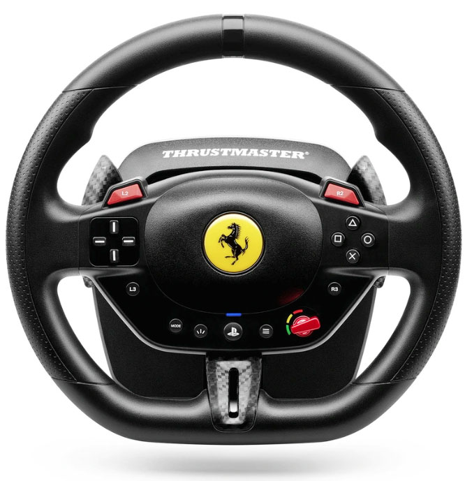 doporučujeme levný, ale kvalitní Playstation 4 volant Thrustmaster s licencí Ferrari