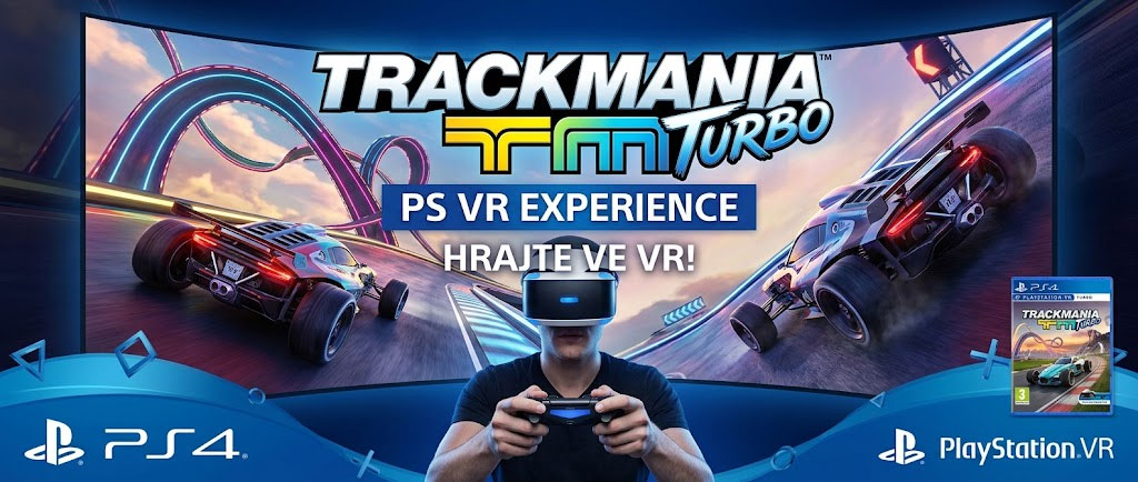 PS4 VR auto závody Trackmania Turbo PS4 VR auto závody Trackmania Turbo