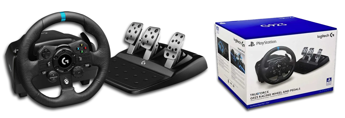 volant pro PS5 Logitech G923 s pedály volant pro PS5 Logitech G923 s pedály