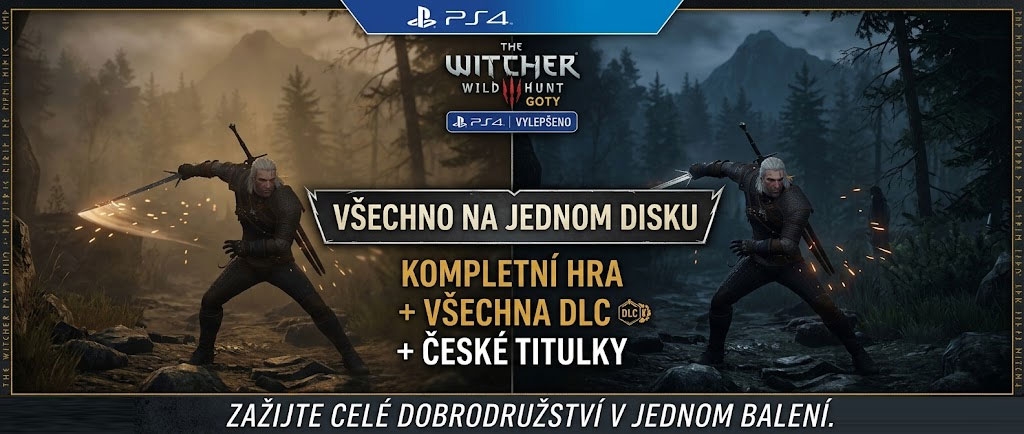 Zaklínač 3 PS4 hra v češtině se všemi DLC v GOTY edici Zaklínač 3 PS4 hra v češtině se všemi DLC v GOTY edici