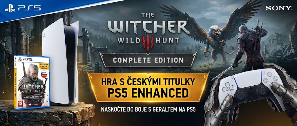 Zaklínač 3 PS5 hra v češtině se všemi DLC v kompletní edici Zaklínač 3 PS5 kompletní edice - hra na PS5 v češtině se všemi DLC v GOTY edici