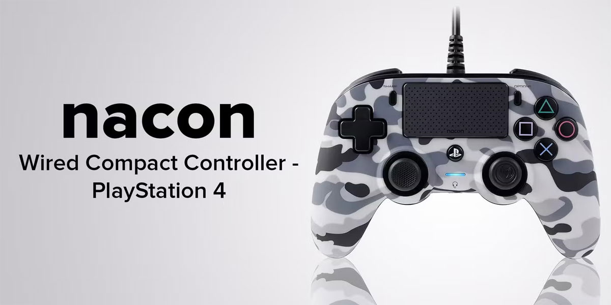 PS4 ovladač (wired nacon compact army grey cammouflage) PS4 ovladač (wired nacon compact army grey cammouflage)