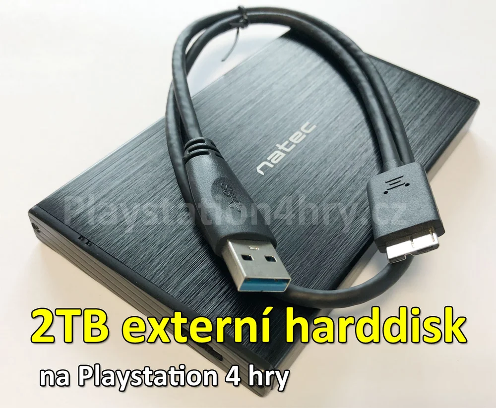2TB externí harddisk na Playstation 4 hry