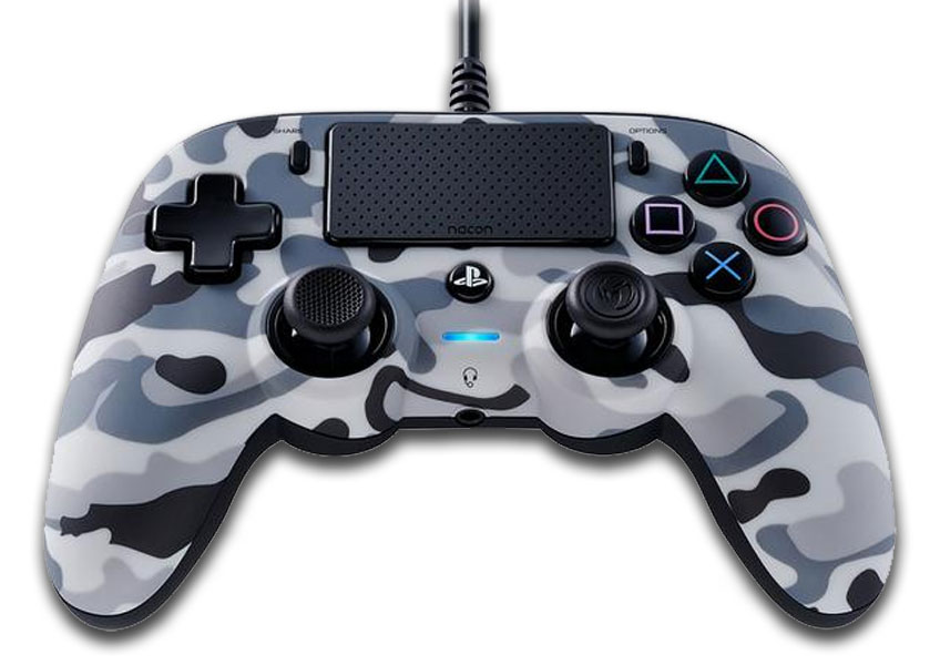 Ovladač na PS4 - wired army grey cammo