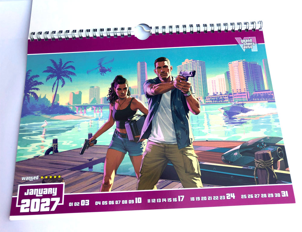GTA 6 fotokalendář (2027) – 15 listů, křídový papír