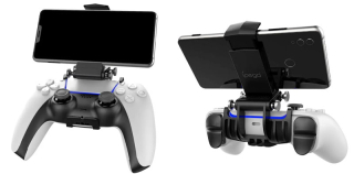 Držák na propojení PS5 Dualsense gamepadu na smartphone