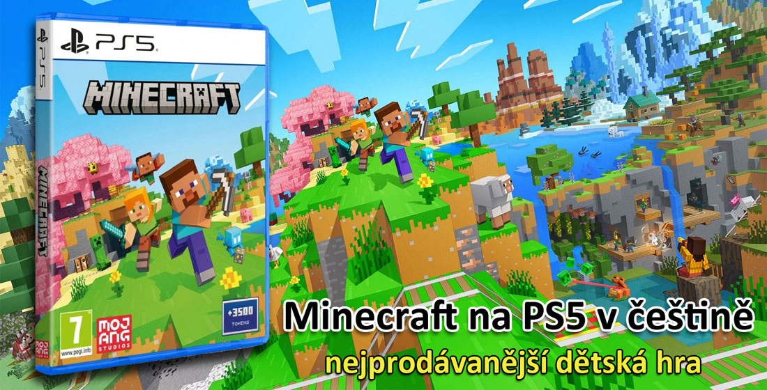 Minecraft PS5 je nejprodávanější PS5 hra pro děti v češtině