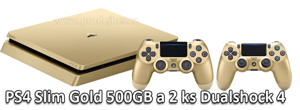Playstation 4 Slim gold zlaté provedení