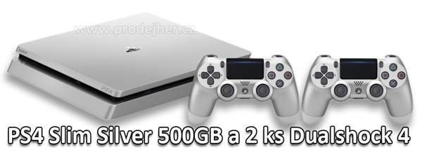 Playstation 4 Slim gold stříbrné provedení