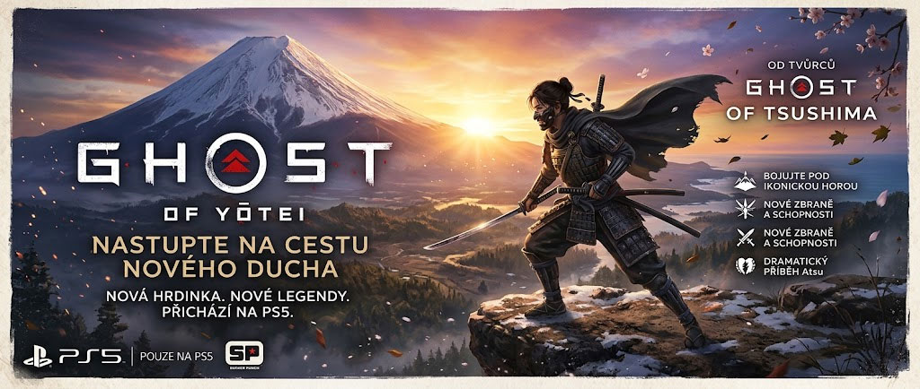 pokračováním hry Ghost of Tsushima je Ghost of Yotei na PS5 pokračováním hry Ghost of Tsushima je Ghost of Yotei na PS5