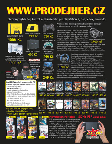 oficiální Playstation 2 magazín inzerce e-shopu www.prodejher.cz